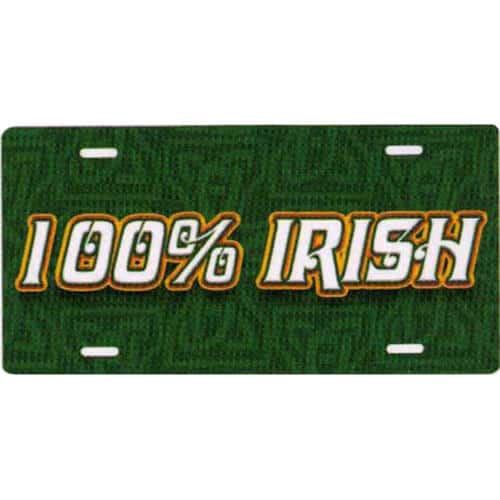 100 Percent Irish Novelty License-Plate-t2700i