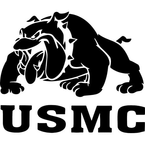 USMC Bulldog Decal Sticker
