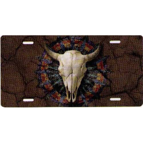 Bull Skull Novelty License Plate-t2350n