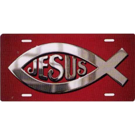 Jesus Fish Symbol Novelty License Plate-t2890a