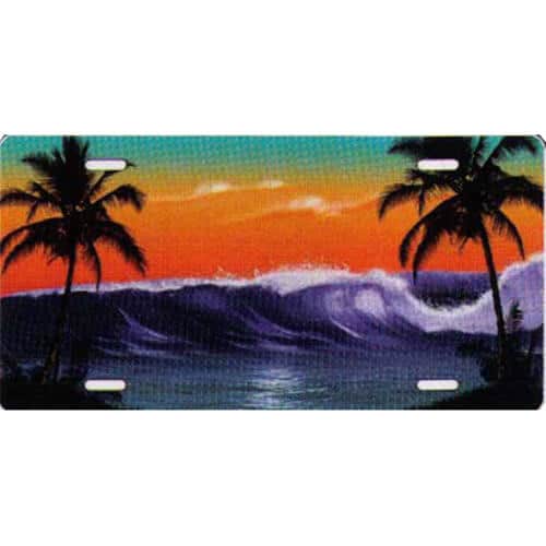 Ocean Wave Novelty License Plate-t2102d