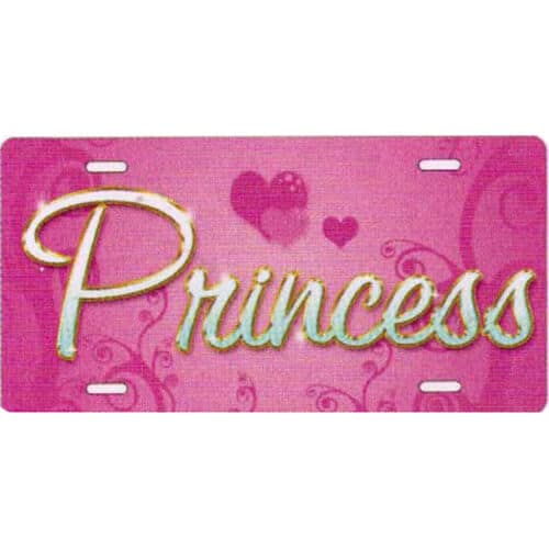 Princess On Pink Background Novelty License Plate-t3145r