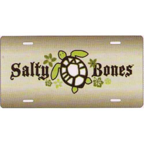 Salty Bones Sea Turtle Novelty License Plate-t04