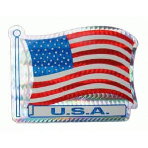 United States Flag Holographic Decal 3x4