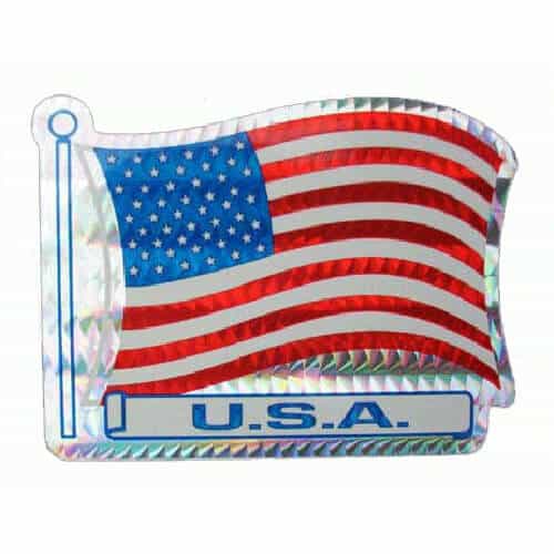 United States Flag Holographic Decal 3x4