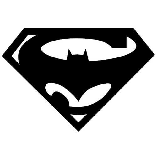 Batman Superman Decal Sticker