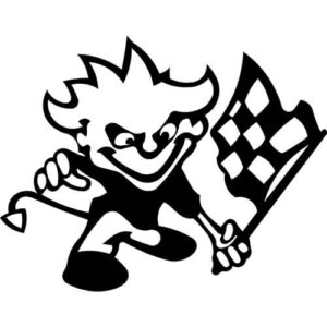 Calvin Checkered Flag Decal Sticker