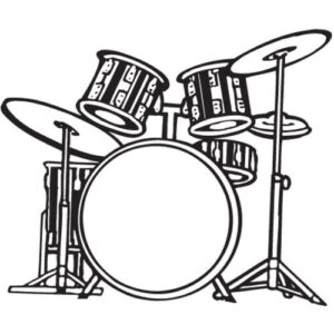 Drum Set Decal Sticker