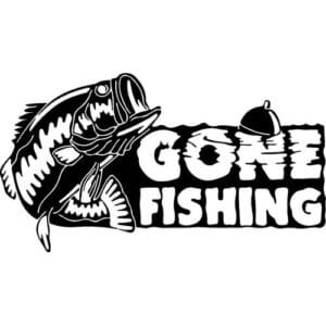 Gone Fishing Decal Sticker