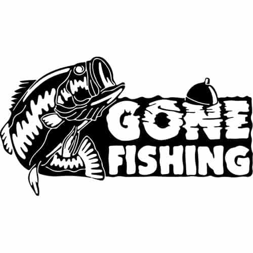 Gone Fishing Decal Sticker - GONE-FISHING-DECAL - Thriftysigns