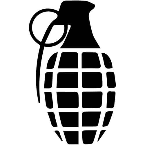 Grenade Decal Sticker