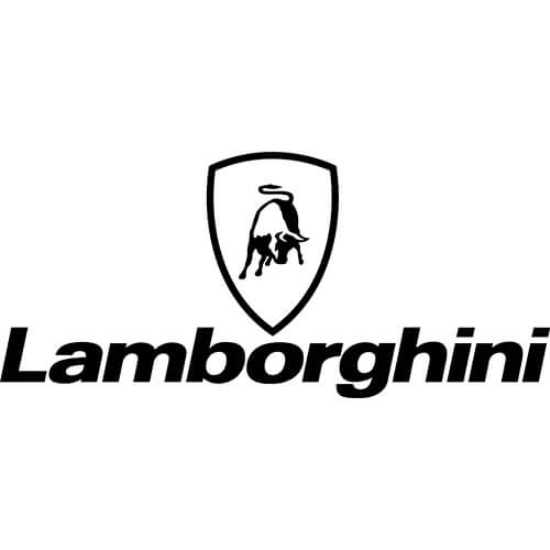 x4 75mm Tall Digitally Printed Lamborghini Car Logo Stickers Decals 
