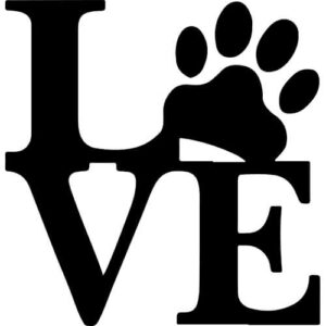 Love Paw Decal Sticker