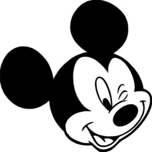 Mickey Mouse Winking Decal Sticker