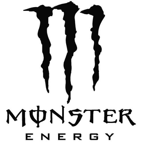 Monster Energy Aufkleber schwarz + weiss