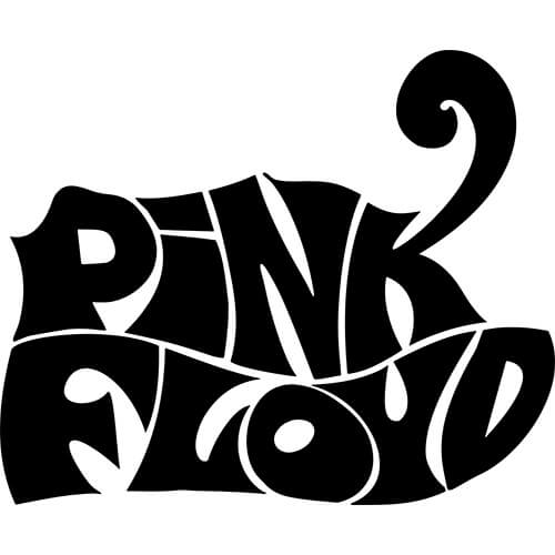 PINK FLOYD Logo Rub On Vinyl Cut Sticker/Decal rock music band 