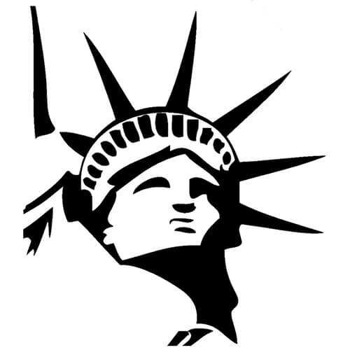 NEW STATUE OF LIBERTY USA MULTI-COLOR MAGNETIC SIGN DECAL  5 3/4" X 8 1/2" 