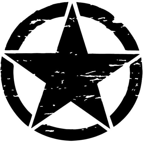 US Army Star Decal Sticker