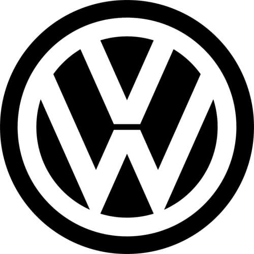 LARGE X2 VW Swoosh Splat type Volkswagen Logo Car Stickers Side Panel Decal 21" 