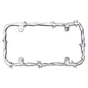 Barbwire License Plate Frame