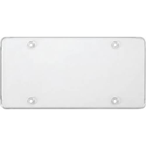 Clear Flat License Plate Shield