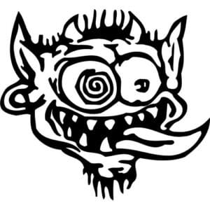 Crazy Demon Decal Sticker