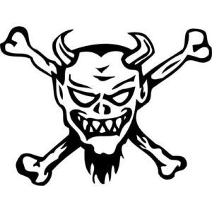 Devil Crossbones Decal Sticker