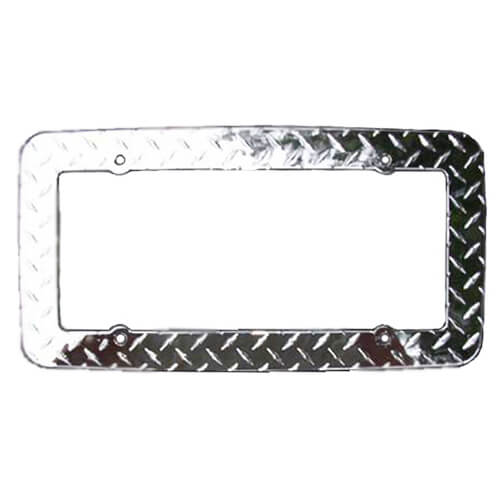 Diamond Plate License Plate Frame