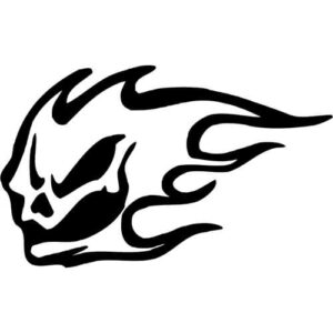 Flaming Demon Decal Sticker