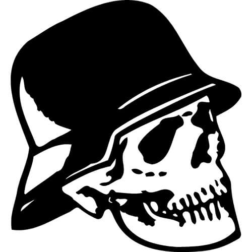 German Army Skull Decal Sticker