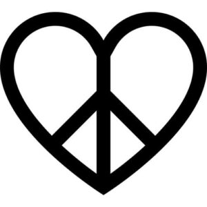 Love Peace Symbol Decal Sticker