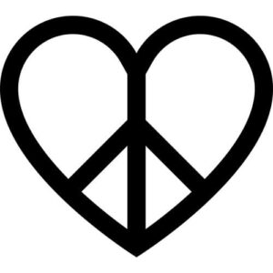 Love Peace Symbol Decal Sticker