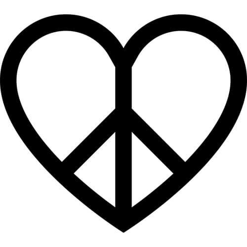 Love Peace Symbol Decal Sticker