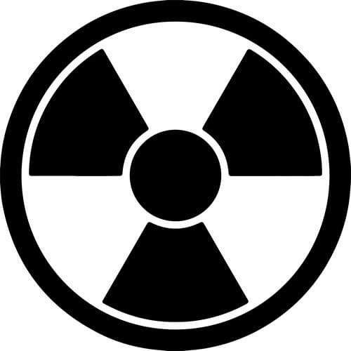 Radioactive Symbol Decal Sticker