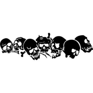Skull Group Decal Sticker