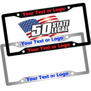 Thin Panel Custom License Plate Frames