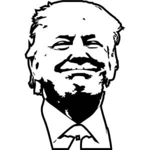 Donald Trump Grinning Decal Sticker