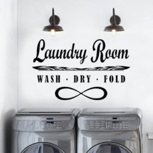 Laundry Room Wash-Dry-Fold Wall Art Decal