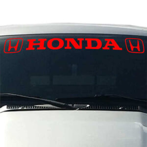 Honda-Windshield-Visor-Decal-Red