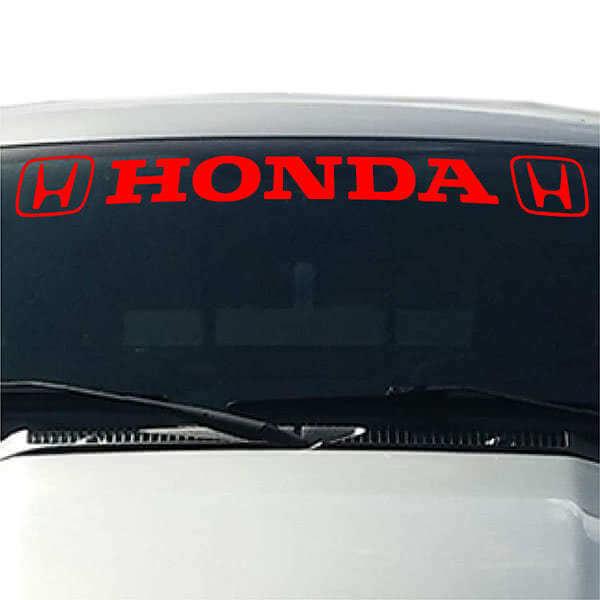 Honda-Windshield-Visor-Decal-Red