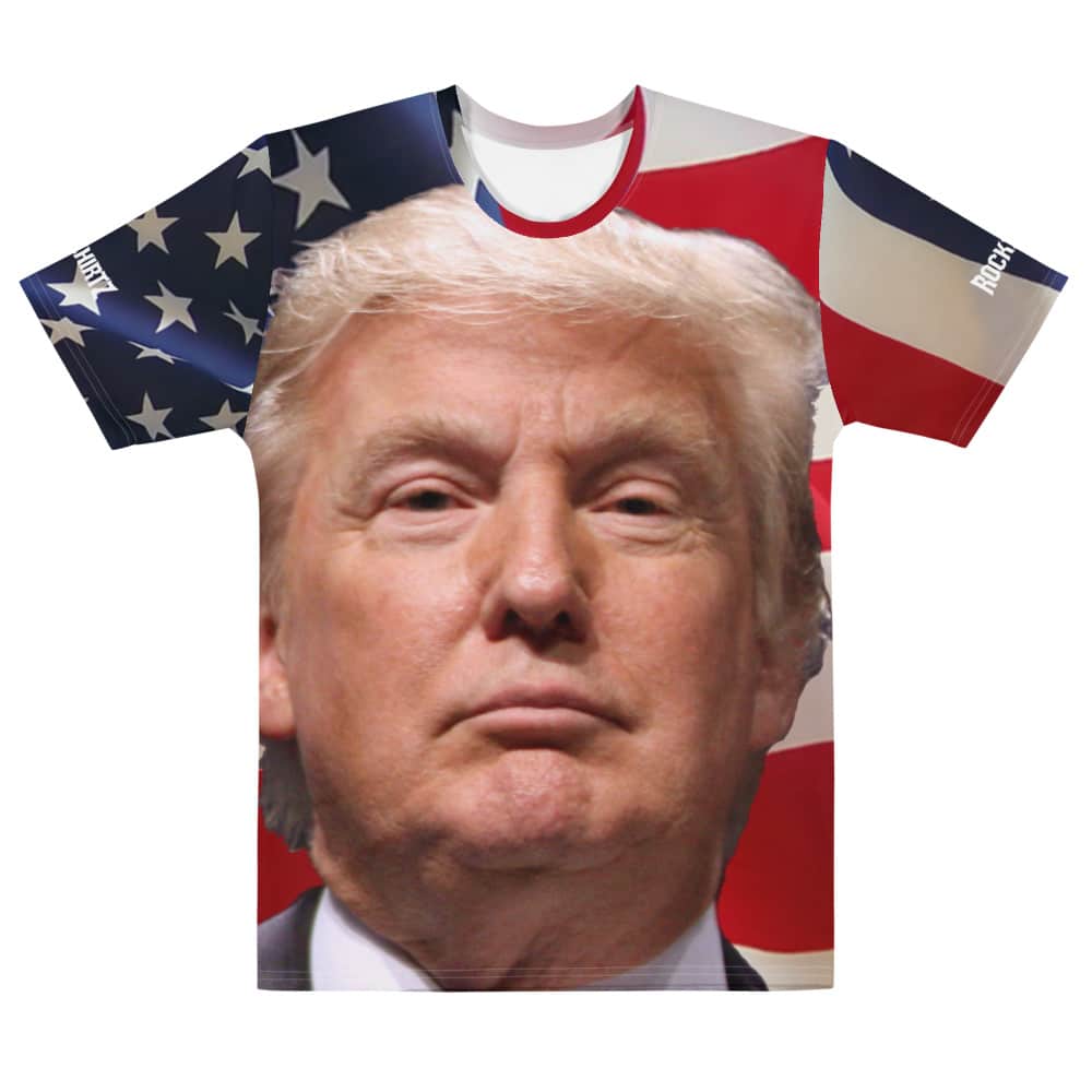 Trump Face Print Men's Short T-shirt - Thriftysigns