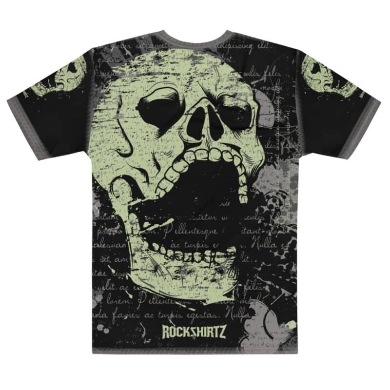 Grunge Skull All-Over Print T-shirt Back