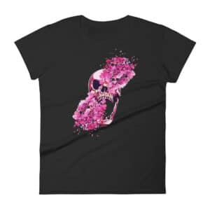 Flower Skull T-shirt Black