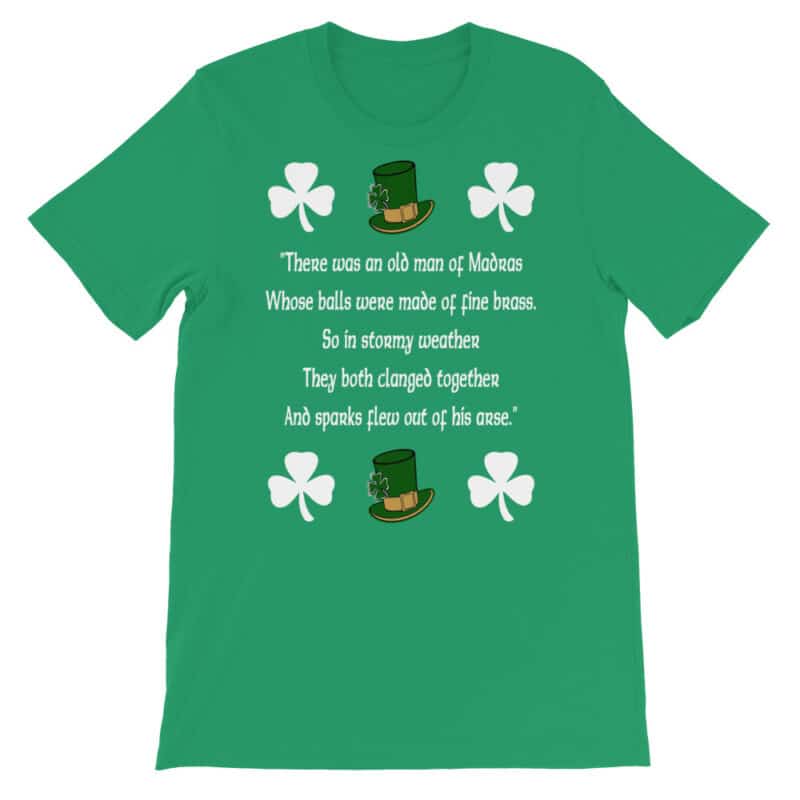 "Old Man Of Madras" Limerick T-shirt Saint Patrick's Day