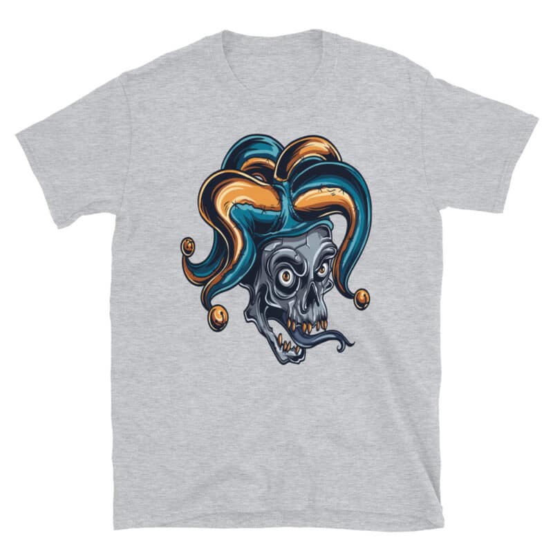 Joker Skull T-shirt Gray