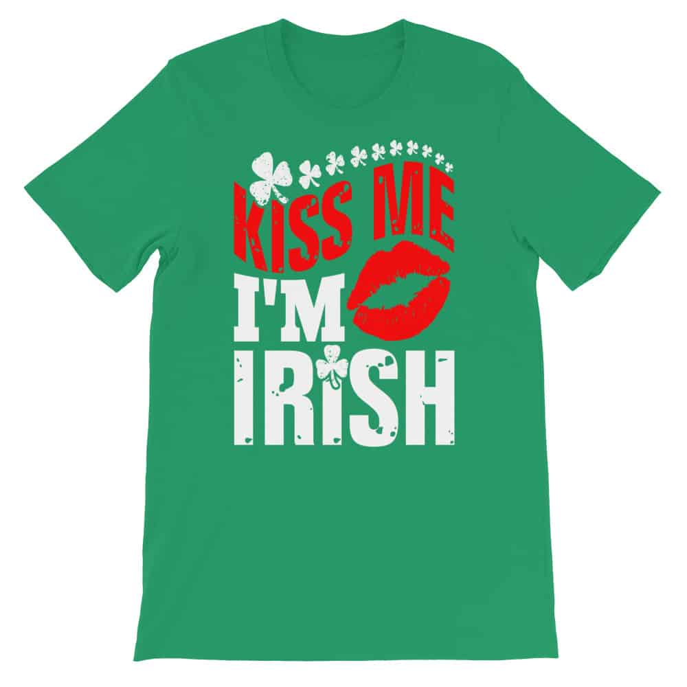 Kiss Me I'm Irish T-shirt Saint Patrick's Day Green