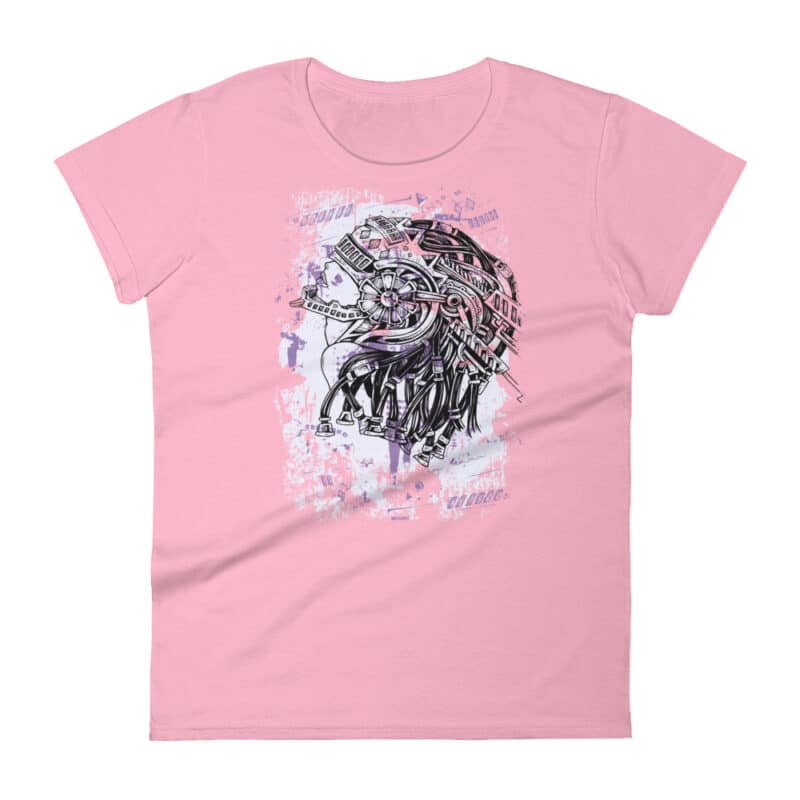 Steampunk Virtual Reality T-shirt - Pale Pink