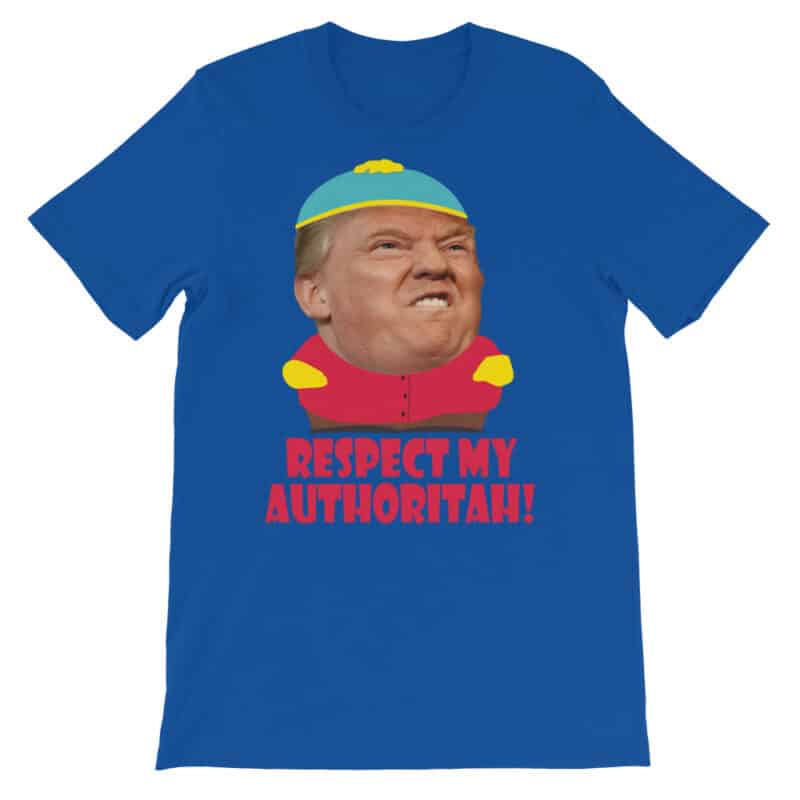 Respect My Authoritah Trump Cartman T-shirt Blue