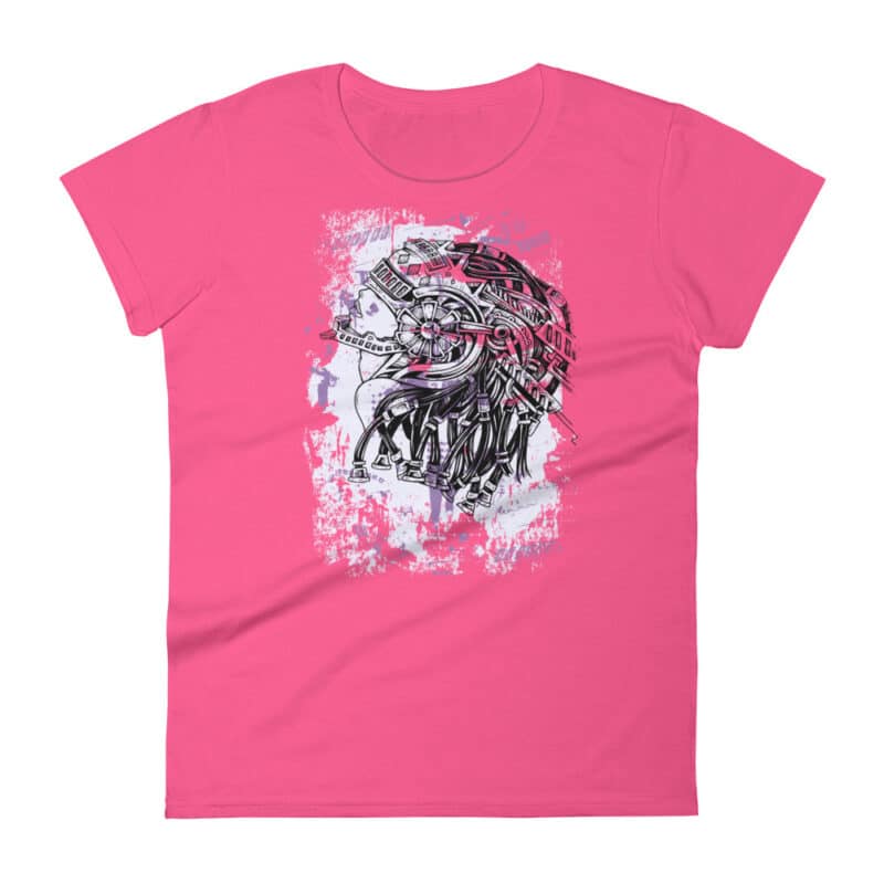 Steampunk Virtual Reality T-shirt - Hot Pink