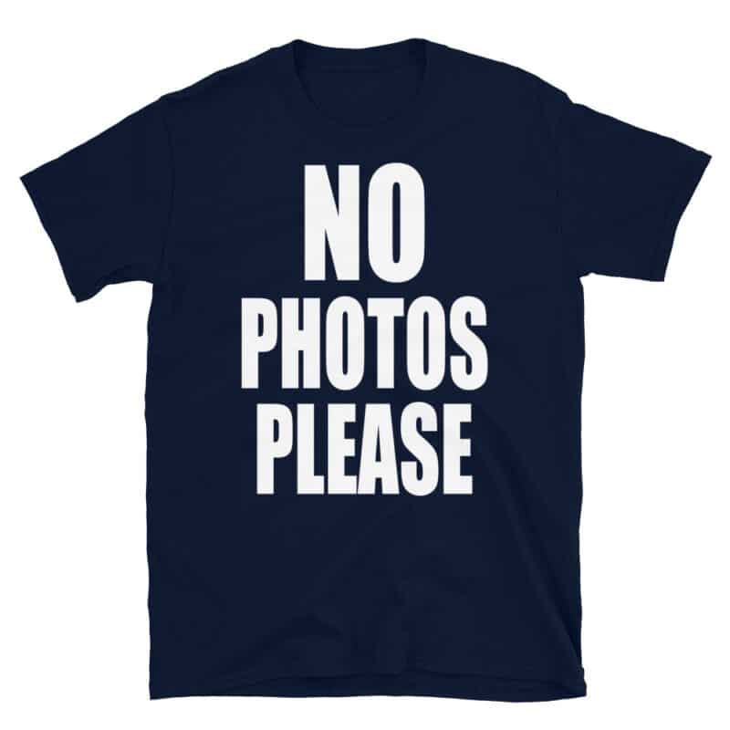 No Photos Please T-shirt Navy